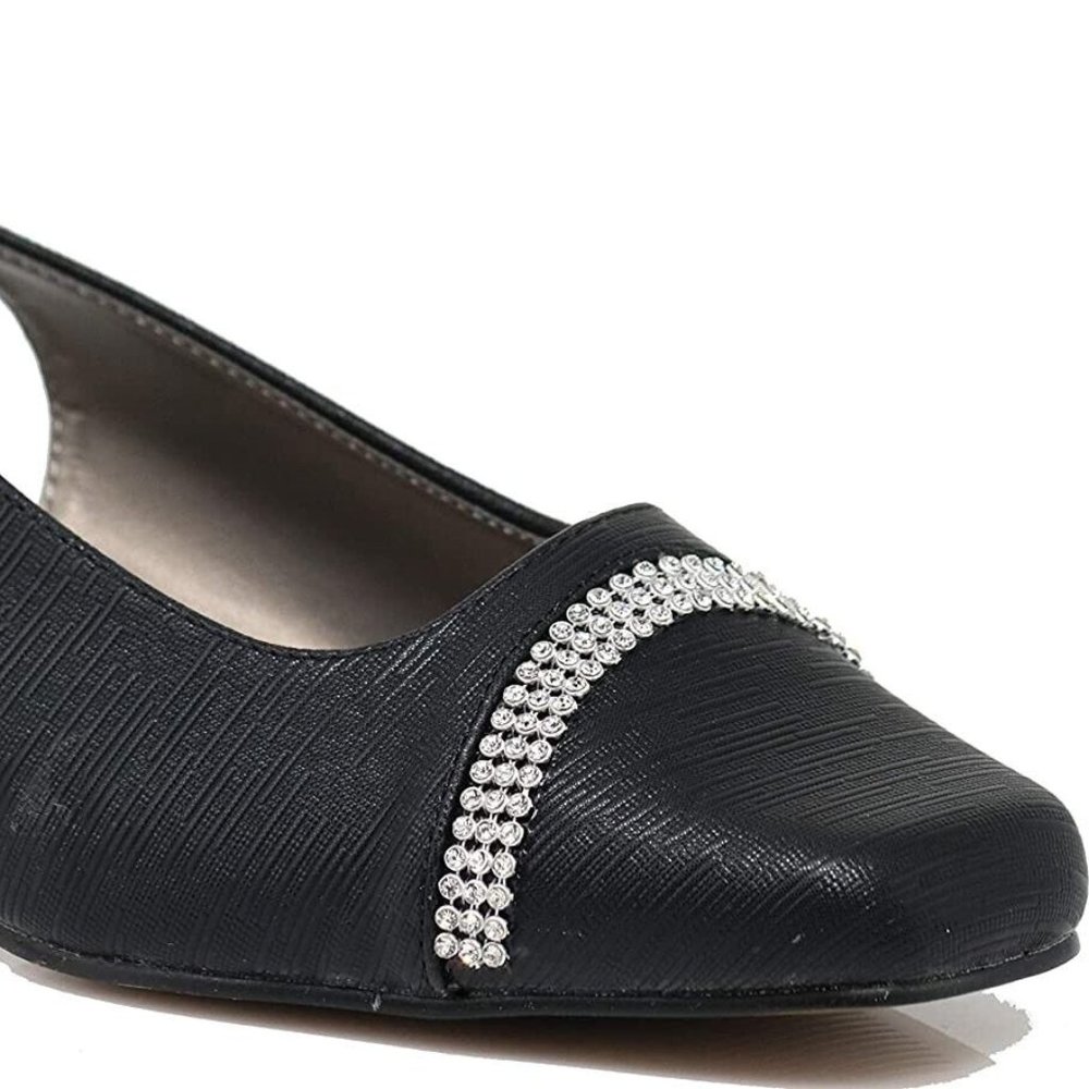 Enzo Romeo Antica02 Women's Wide Width Sling Back Low Heeled Pumps Sandals Shoes